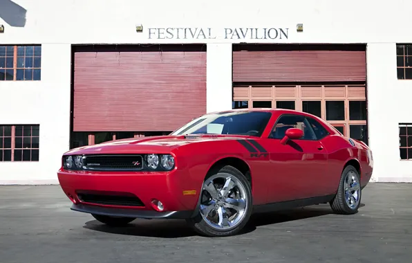 Car, red, the building, 2012, Dodge Challenger, Kar, super, R/T