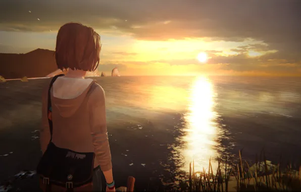 Sunset, Sea, Lighthouse, Max, Life is Strange, It's A Strange Life