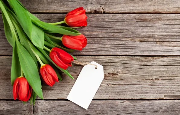 Love, flowers, bouquet, tulips, red, love, wood, flowers