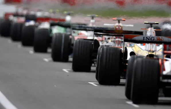 Car, wheels, formula 1, grid