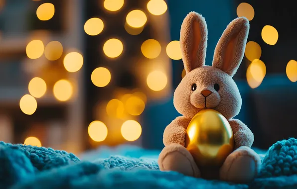 Light, lights, holiday, toy, egg, spring, rabbit, Easter