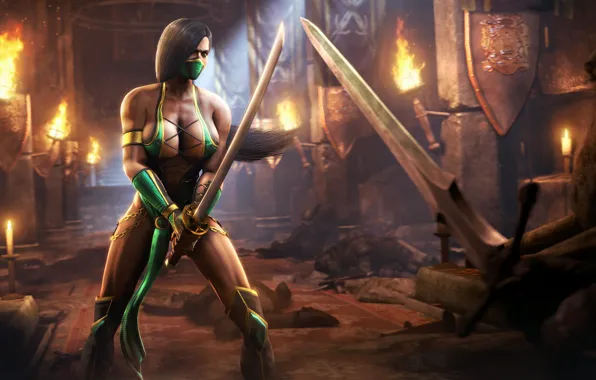 Girl, sword, Mortal Kombat, Mortal Kombat, fighting, Jade
