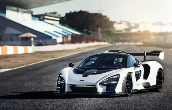 McLaren, supercar, 2018, Senna, Pure White