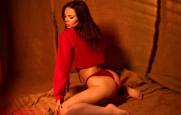 Ass, ass, girl, pose, Thong, Nicoleta Vlad, Nick Mölln
