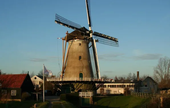 Picture windmill, the netherlands, windmill in Holland