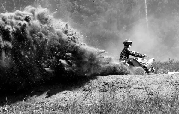 Dust, Dirt, ATV, racer