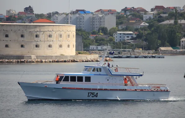 The black sea, Sevastopol, special boat connection