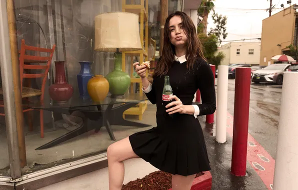 Picture girl, dress, young, beautiful, actress, long-haired, Ana de Armas