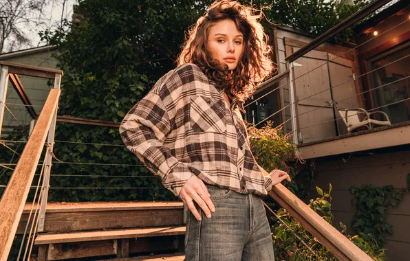 Wallpaper girl, sexy, beautiful, model, jeans, brunette, gorgeous, shirt