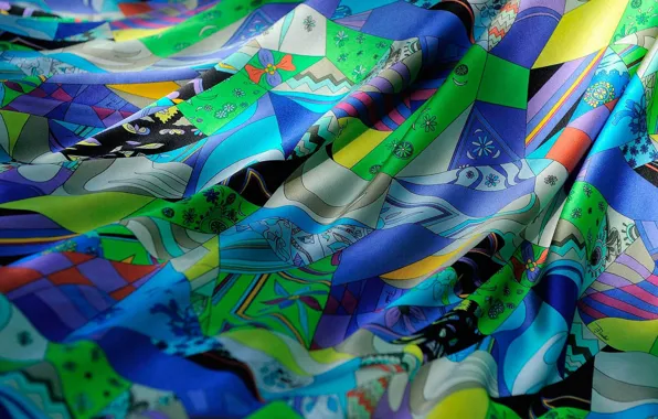 Color, Shine, fabric, folds, silk, textiles