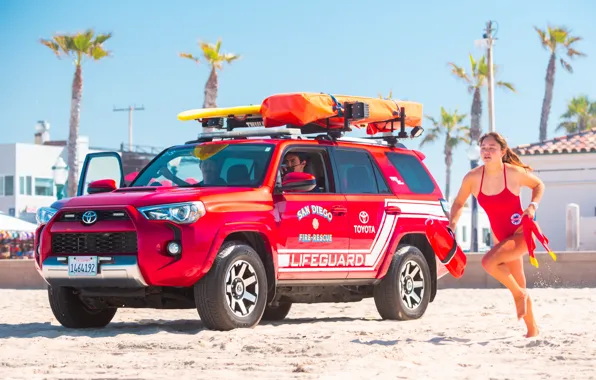 Picture Beach, Girl, CA, Toyota, Beach, San Diego, Rescuers, Toyota