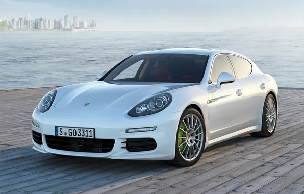 White, Porsche, car, Porsche, Panamera, E-Hybrid, Panamera S