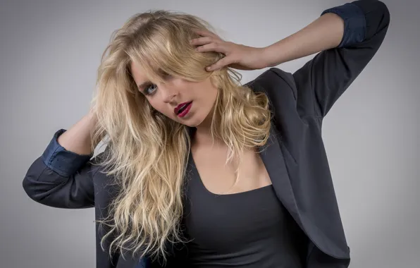 Girl, pose, hair, blonde