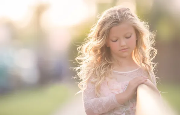 Picture dress, girl, sunlight, Meg Bitton