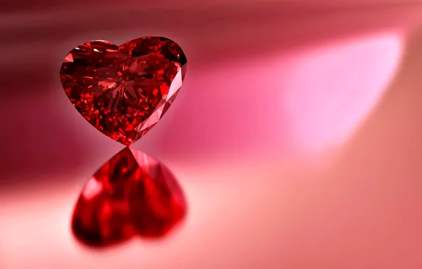 Light, reflection, background, heart, Shine, Rubin, gemstone, red