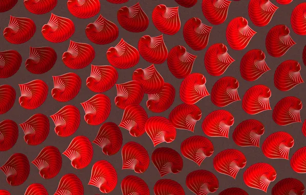 Red, background, Wallpaper, pattern, color, spiral, texture, Heart