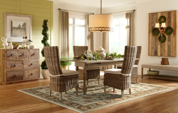 Picture trees, design, style, furniture, interior, dining room, RATAN