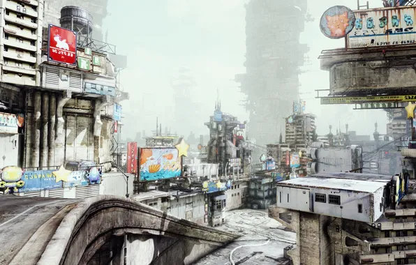 Picture the city, fiction, the game, Hawken