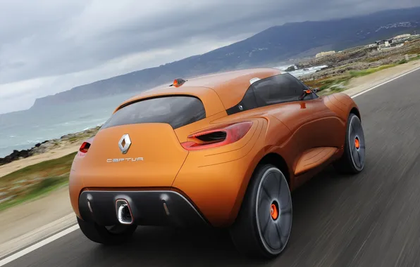 Road, auto, Concept, Renault, back, Captur