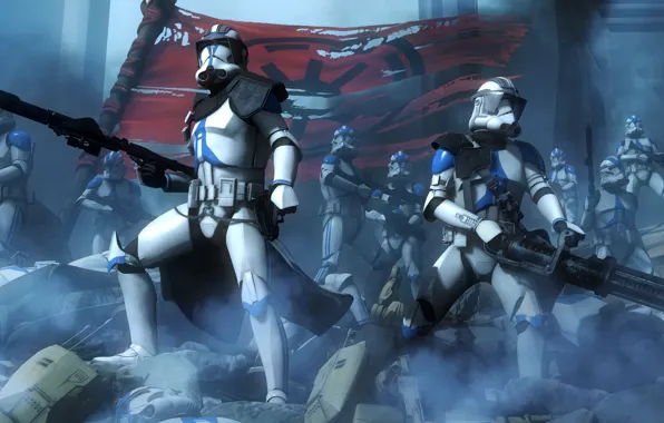 Soldiers, star wars, armor, banner, stormtrooper