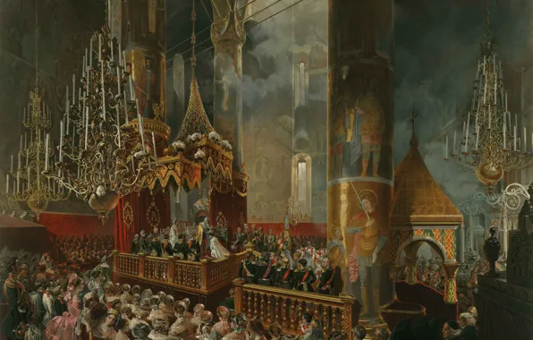 Picture chandeliers, Mihály Zichy, The Coronation Of The Empress