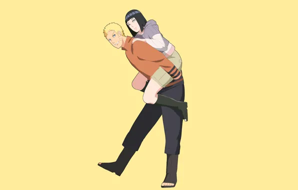 Girl, pair, guy, Naruto, Naruto, Uzumaki Naruto, Hinata Hugo