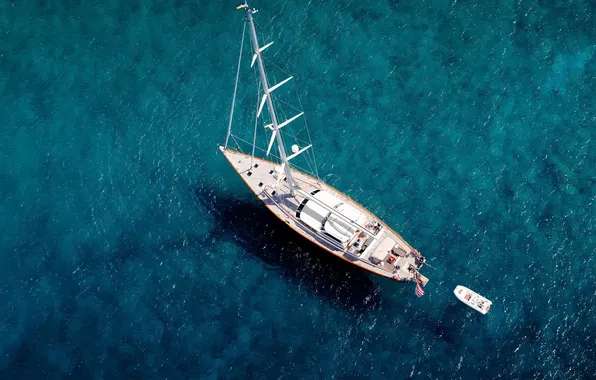 Sea, boat, yacht, mast, journey, the, at anchor, sea romance