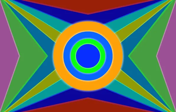 Circles, neon, figure