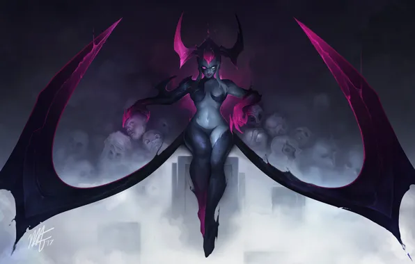 Picture chest, the demon, art, League of Legends, evelynn, Riot Games, moba, Agony's Embrace