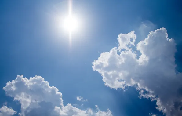 The sun, clouds, nature, The sky, clear weather