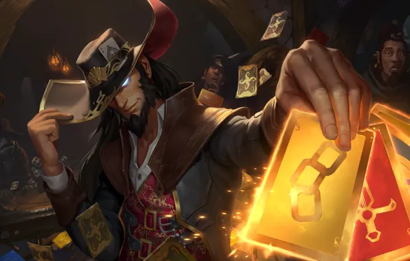Card, hat, male, Twisted Fate, Legends of Runeterra