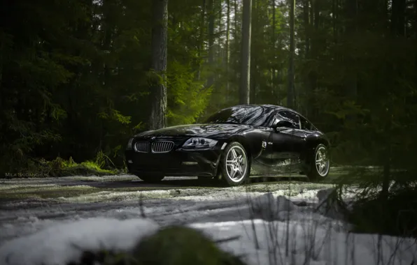 Car, machine, auto, bridge, city, fog, race, bmw