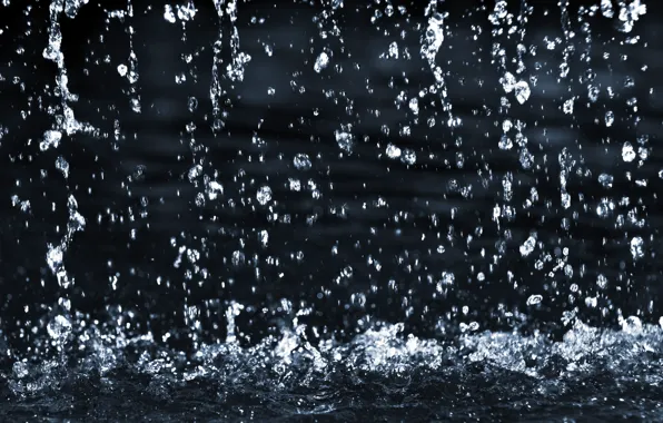 Picture water, drops, rain, minimalism, puddle, the shower