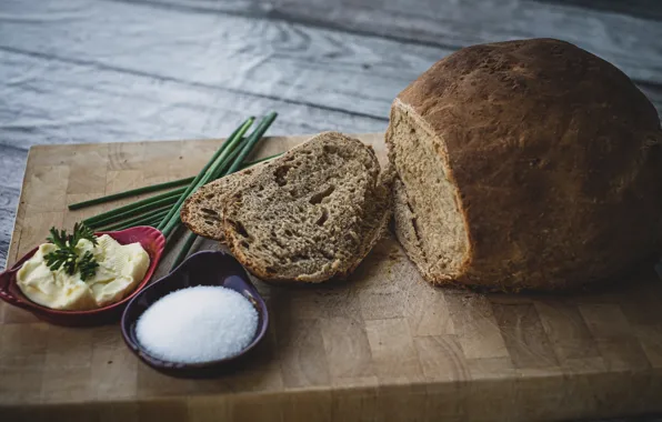 Oil, bread, salt