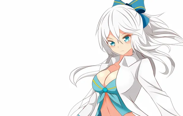 Picture girl, sexy, cleavage, long hair, boobs, anime, beautiful, pretty