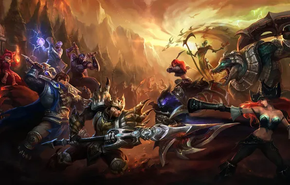 Picture heroes, the battle, League of Legends, LoL