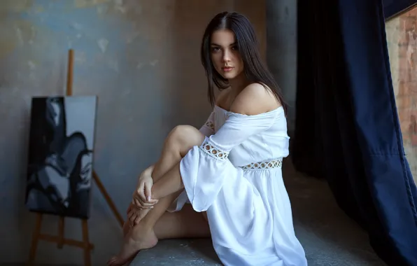 Picture look, girl, pose, dress, Denis Kotov