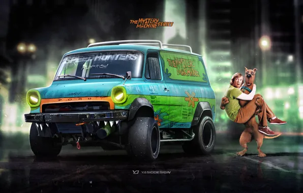 Ford, Auto, Dog, Figure, Machine, Background, Car, Car