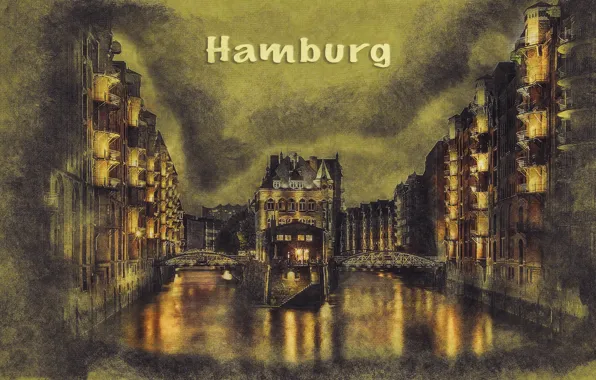 Download Wallpaper The City Art Hamburg Section City In Resolution