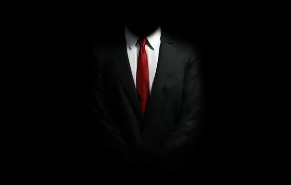 Picture Costume, tie, Hitman, shirt, black background, jacket