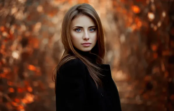 Look, portrait, Nataly, natural light, Autumn portrait
