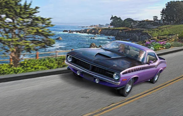 USA, 1970 Plymouth CUDA, Plymouth AAR Cuda, the two-door car