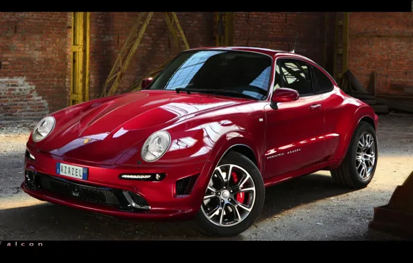 Red, tuning, porshe, crossover, azazel