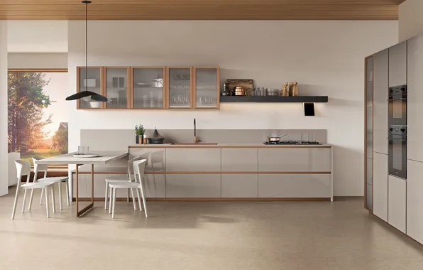 Style, Villa, interior, Italy, kitchen, dining room, dining area, Italian design