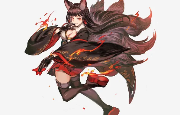 Look, girl, ears, tails, Azur Lane