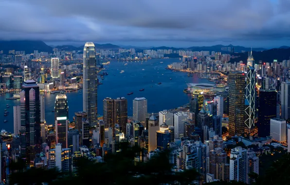Picture the city, Hong Kong, morning, Hong Kong, cloudy