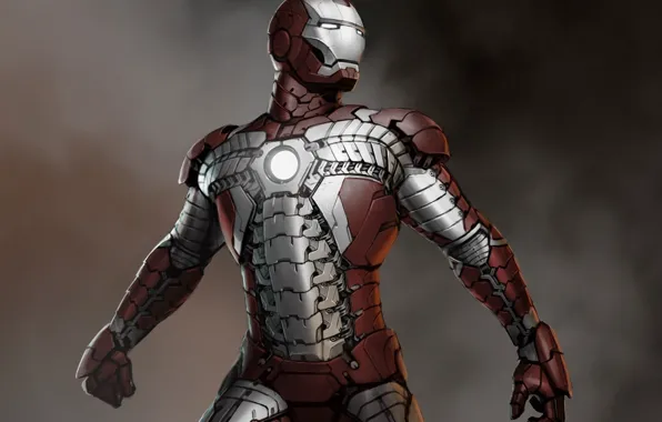 Iron man, artwork, concept art, marvel comics