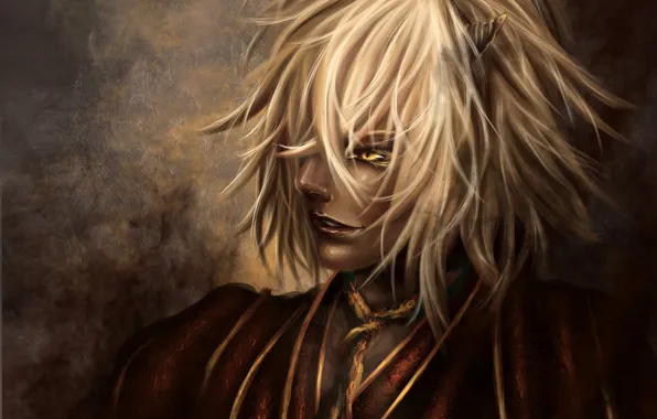 The demon, horns, guy, Hakuouki, demons pale cherry, Chigake Kazama, Hekketsu-roku