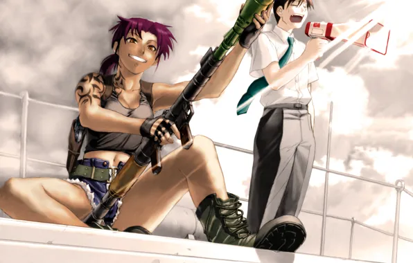 Picture rock, black lagoon, revy, pirates of the black lagoon