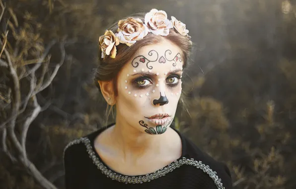Face, paint, day of the dead, day of the dead